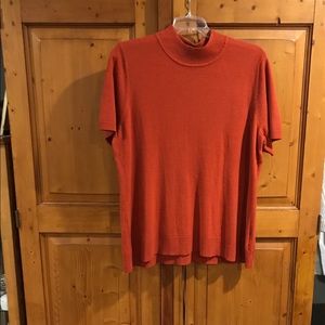 Orange short sleeve sweater 2X